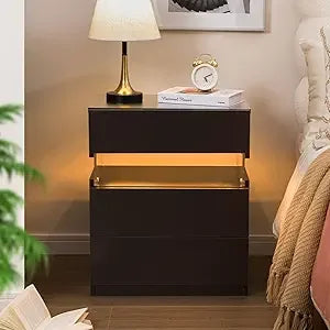 NightGuard™ LED Nightstand with 3 Drawers
