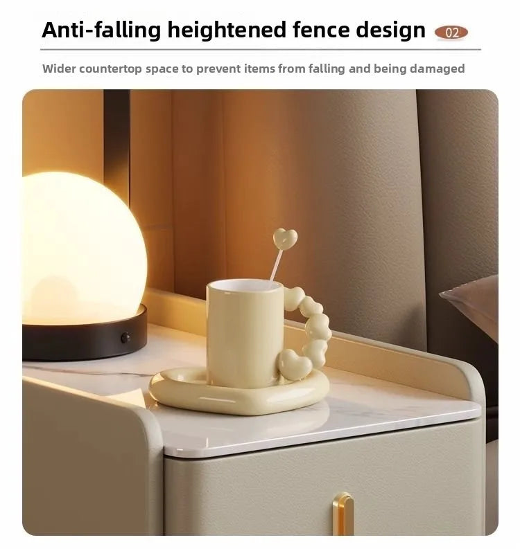 NightGuard™ Ultra-Thin Smart Nightstand with Wireless Charging & Marble Top