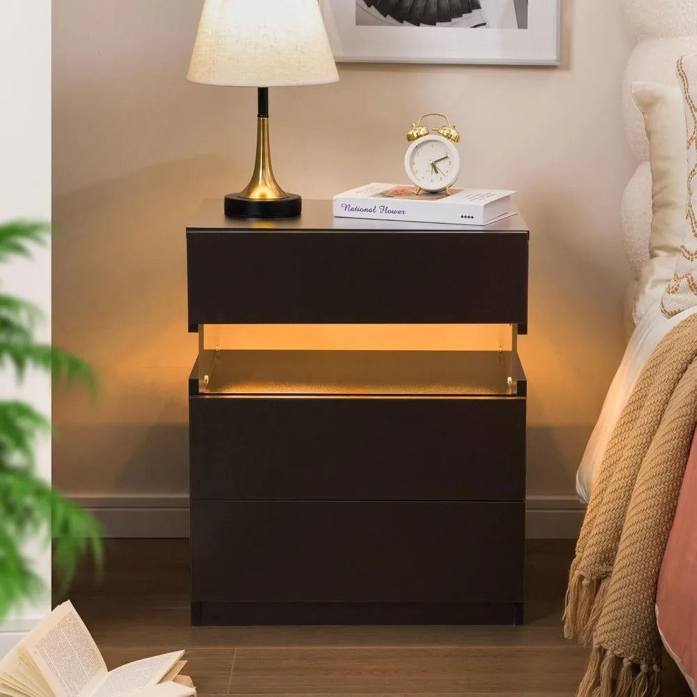 NightGuard™ LED Nightstand with 3 Drawers