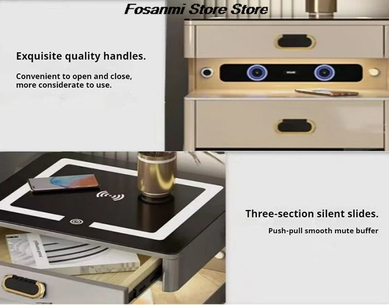 NightGuard™ Elite Safe Cabinet with Wireless Charging & Fingerprint Lock