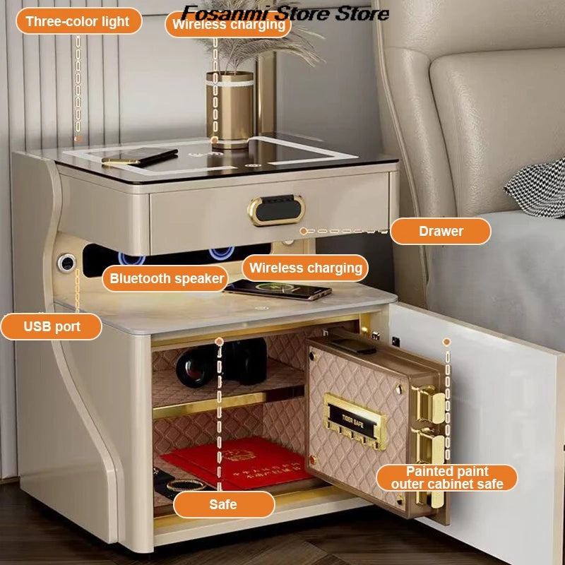 NightGuard™ Elite Safe Cabinet with Wireless Charging & Fingerprint Lock
