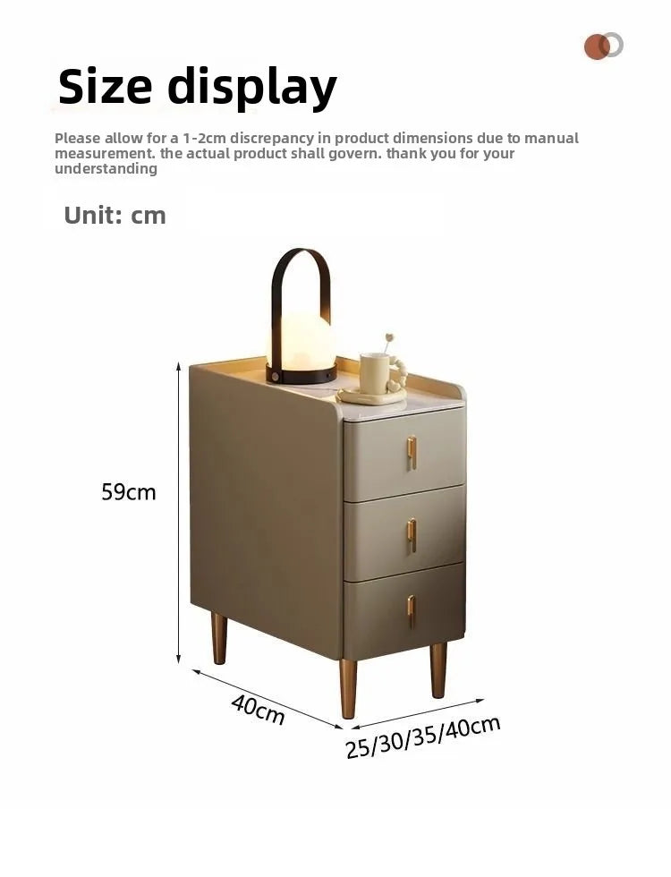 NightGuard™ Ultra-Thin Smart Nightstand with Wireless Charging & Marble Top