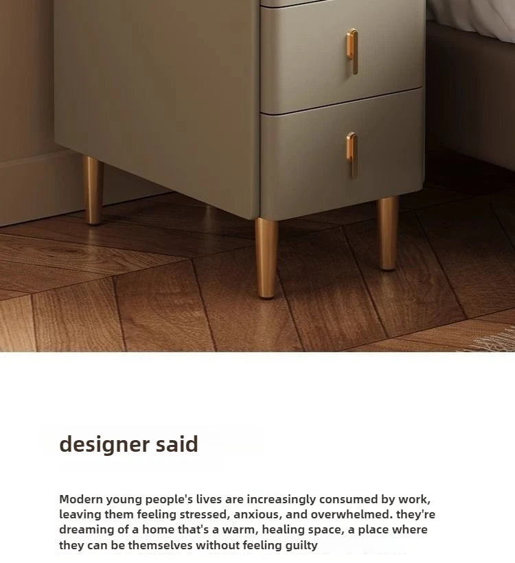 NightGuard™ Ultra-Thin Smart Nightstand with Wireless Charging & Marble Top