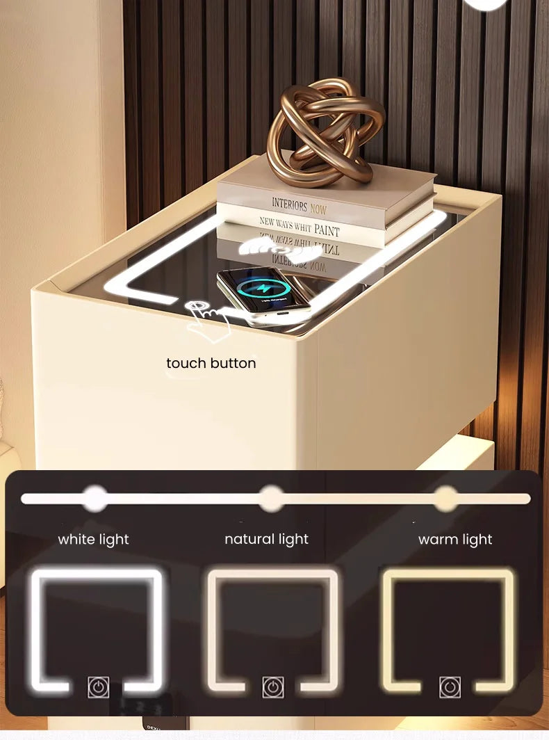 NightGuard™ Smart Nightstand with Wireless Charging & Sensor Light
