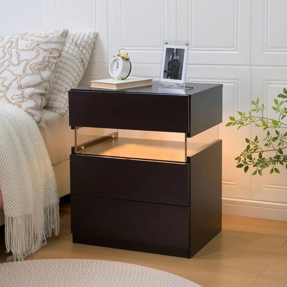 NightGuard™ LED Nightstand with 3 Drawers