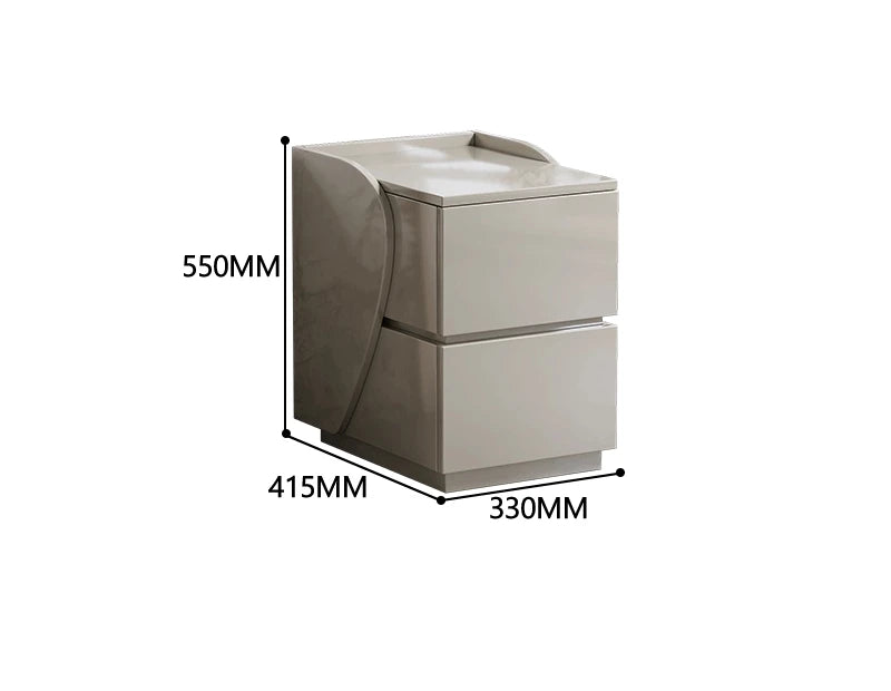 Multifunctional bedside table wireless charging 2024 new master bedroom smart atmosphere light simple modern minimalist storage