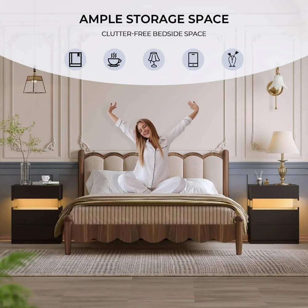 NightGuard™ LED Nightstand with 3 Drawers