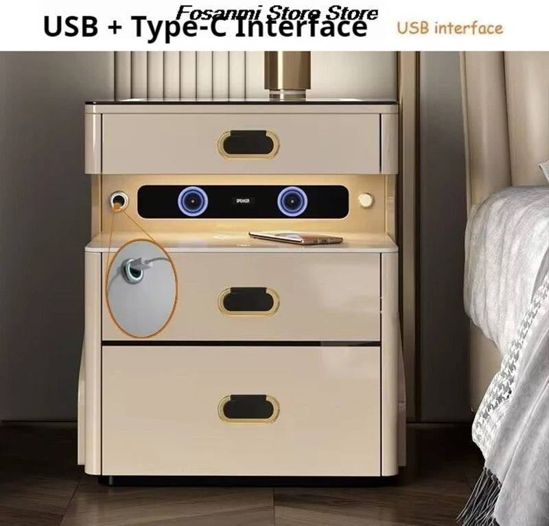 NightGuard™ Elite Safe Cabinet with Wireless Charging & Fingerprint Lock