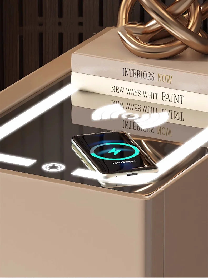NightGuard™ Smart Nightstand with Wireless Charging & Sensor Light
