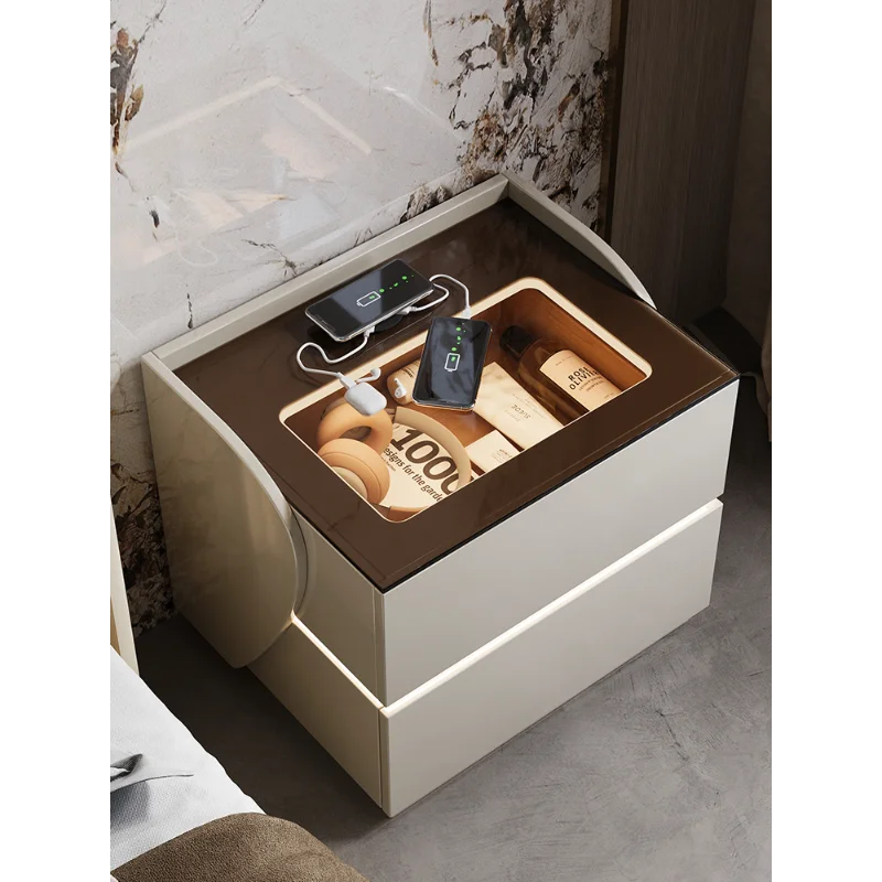 NightGuard™ Multifunctional Nightstand with Wireless Charging & Atmosphere Light