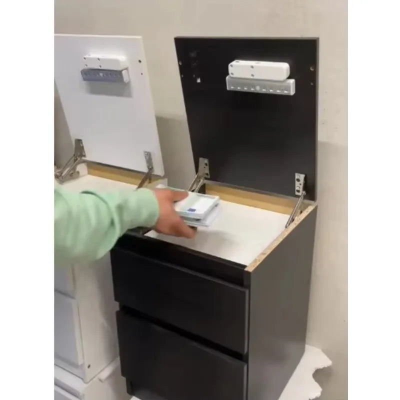 Modern style electronic security lock dresser bedside table with secret drawer compartment for valuables in the living room