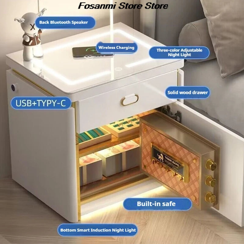 NightGuard™ Elite Safe Cabinet with Wireless Charging & Fingerprint Lock
